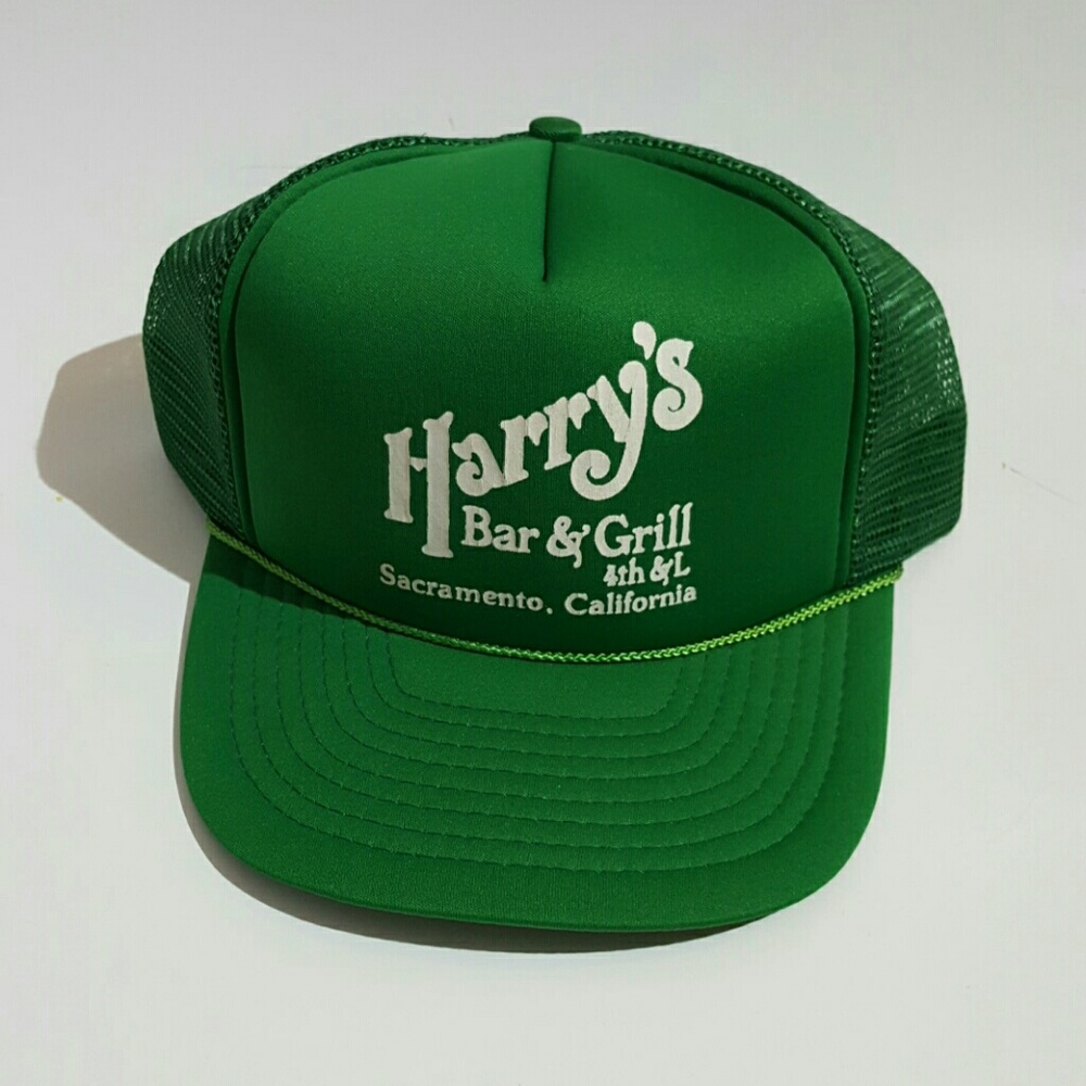 Vintage Harrys Bar grill Sacramento hat baseball